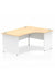 Dynamic Impulse 1600mm Right Crescent Desk Maple Top White Panel End Leg TT000115