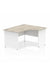 Dynamic Impulse 1400mm Right Crescent Desk Grey Oak Top White Panel End Leg I003884