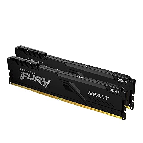 Kingston FURY Beast - DDR4 - kit - 32 GB: 2 x 16 GB - DIMM 288-pin - 2666 MHz / PC4-21300 - CL16 - 1.2 V - unbuffered - non-ECC - black