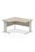 Dynamic Impulse 1400mm Left Hand Crescent Desk Grey Oak Top Silver Cable Managed Leg I003843