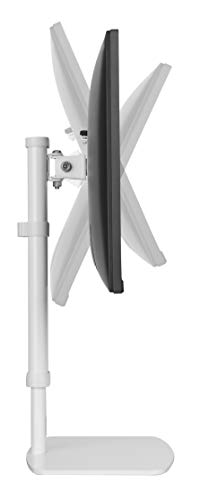 NewStar Tilt/Turn/Rotate Desk Mount (clamp) for 10-30" Monitor Screen, Height Adjustable - White - Stand for LCD display - white - screen size: 10"-30" - desktop stand