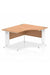 Dynamic Impulse 1400mm Right Crescent Desk Oak Top White Cable Managed Leg I003863