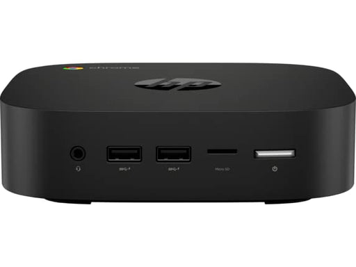 HP Chromebox G3 - Mini - 1 x Celeron 5205U / 1.9 GHz - RAM 4 GB - flash - eMMC 32 GB - UHD Graphics - GigE - WLAN: Bluetooth 5.0, 802.11a/b/g/n/ac/ax - Chrome OS - monitor: none - sparkling black