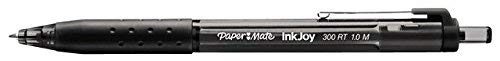 Best Value PaperMate InkJoy 300 RT Retractable Ball Pen with 1.0 mm Medium Tip - Black, Box of 12