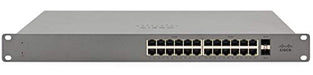 Cisco Meraki Go GS110-24P - Switch - Managed - 24 x 10/100/1000 (PoE+) + 2 x SFP (mini-GBIC) (uplink) - desktop, rack-mountable - PoE+ (195 W)