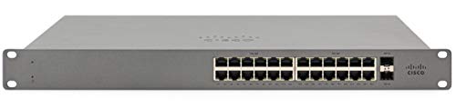 Cisco Meraki Go GS110-24P - Switch - Managed - 24 x 10/100/1000 (PoE+) + 2 x SFP (mini-GBIC) (uplink) - desktop, rack-mountable - PoE+ (195 W)