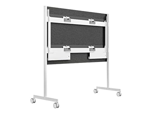 Steelcase Roam Collection - Cart - for interactive whiteboard - artic white, Microsoft grey - screen size: 85" - for Microsoft Surface Hub 2S 85"