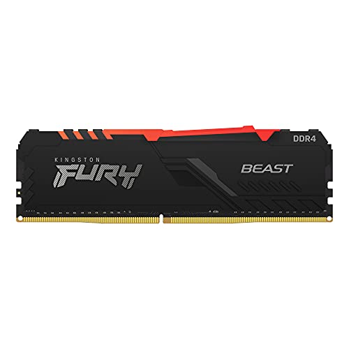 Kingston FURY Beast RGB - DDR4 - module - 8 GB - DIMM 288-pin - 3733 MHz / PC4-29800 - CL19 - 1.35 V - unbuffered - non-ECC - black