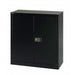 Qube by Bisley 2 Door Stationery Cupboard with Shelf Black BS0024