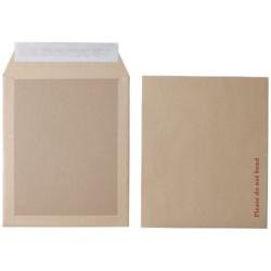 Best Value Premium Plain Brown Peel and Seal Board Backed Pocket Envelopes 318 x 267mm 115gsm - Box of 125