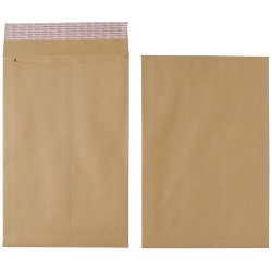 Best Value Business Brown Gusset Standard Seam 356 x 254 x 51mm Self Seal 115gsm Plain - Box of 125