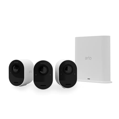 Arlo Ultra 2 Security System - Gateway + camera(s) - wireless (802.11b, 802.11g, 802.11n, 802.11ac, Bluetooth 4.2 LE) - 3 camera(s) - white