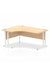 Dynamic Impulse 1600mm Left Crescent Desk Maple Top White Cantilever Leg MI002618