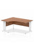 Dynamic Impulse 1600mm Left Crescent Desk Walnut Top White Cable Managed Leg MI002146