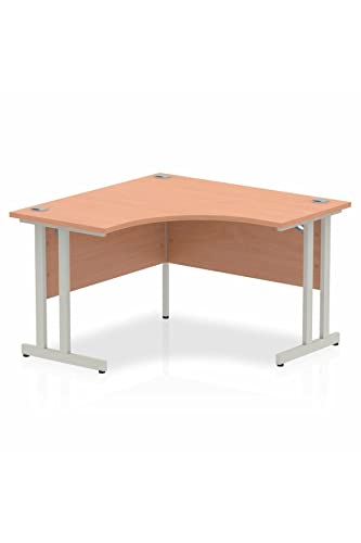 Dynamic Impulse 1200mm Corner Desk Maple Top White Cantilever Leg MI002615