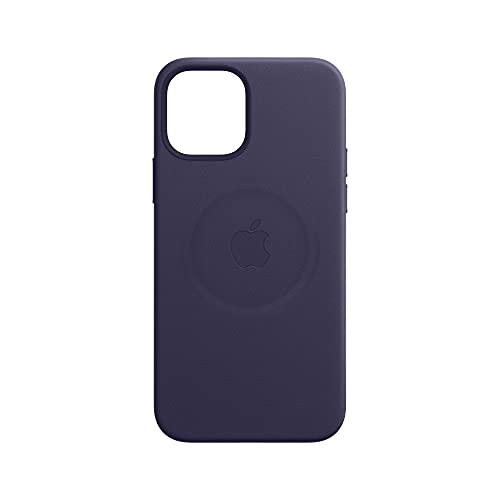 Apple with MagSafe - Protective sleeve for mobile phone - leather - deep violet - for iPhone 12, 12 Pro