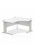 Dynamic Impulse 1400mm Right Crescent Desk White Top Silver Cable Managed Leg I003852