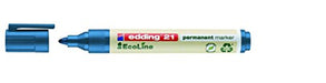 Best Value Edding 21 Ecoline Permanent Marker Recycled Low-odour Bullet Tip Blue Ref 21-003 [Pack of 10]