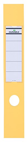 Best Value Durable 809004 Ordofix Self-Adhesive Spine Labels for Lever Arch File - Yellow, Pack of 10