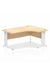 Dynamic Impulse 1600mm Right Crescent Desk Maple Top White Cable Managed Leg MI002623