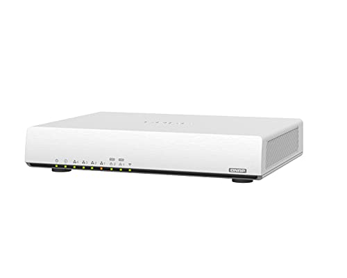 QNAP QHora-301W - Wireless router - 6-port switch - 10 GigE - 802.11a/b/g/n/ac/ax - Dual Band