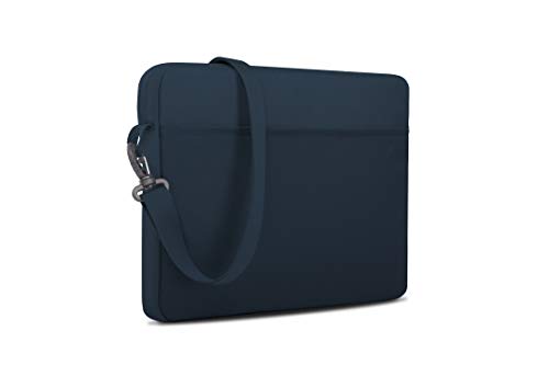 STM Blazer 2018 15 Inch Notebook Sleeve Case Navy Polyester Water Resistant Form Fitting Sleeve with 360 Degree Protection Reverse Coil Zippers Crafte