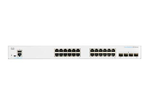 Cisco Business 250 Series 250-24PP-4G - Switch - L3 - smart - 24 x 10/100/1000 (PoE+) + 4 x Gigabit SFP - rack-mountable - PoE+ (100 W)