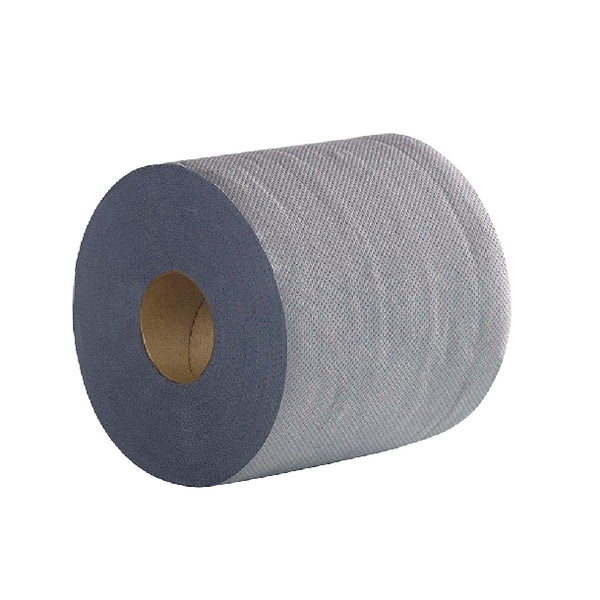 2Work Centrefeed Roll 2-Ply 100M Blue (Pack of 6) 2W03010