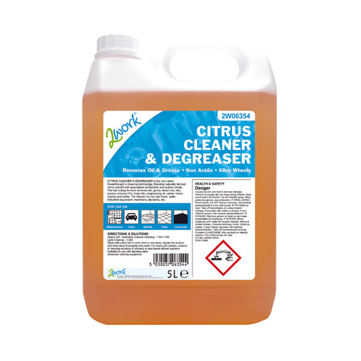 2Work Citrus Cleaner and Degreaser 5 Litre 2W06354