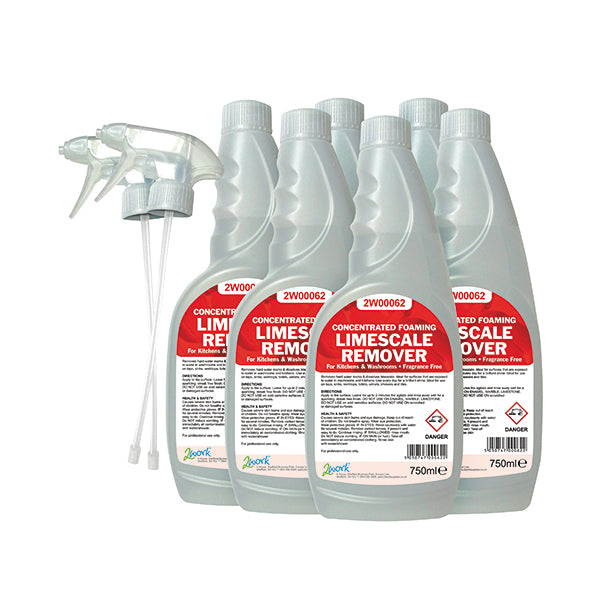 2Work Limescale Remover Trigger Spray 750ml (Pack of 6) 2W07244