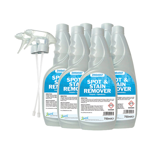 2Work Carpet Spot and Stain Remover Trigger Spray 750ml (Pack of 6) 2W07252