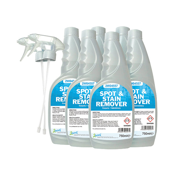 2Work Carpet Spot and Stain Remover Trigger Spray 750ml (Pack of 6) 2W07252