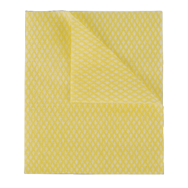 2Work Economy Cloth 420x350mm Yellow (Pack of 50) 2W08171