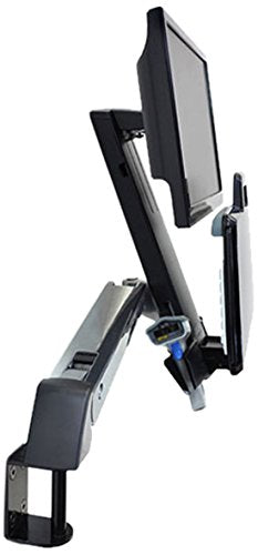 Ergotron StyleView Sit-Stand Combo Arm - Mounting kit (articulating arm, wall track mount) for LCD display / keyboard / mouse / bar code scanner (Lift and Pivot) - plastic, aluminium - screen size: up to 24"