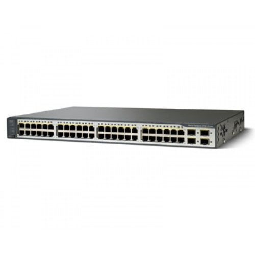 Cisco Catalyst 3750V2-48PS - Switch - L3 - Managed - 48 x 10/100 (PoE) + 4 x SFP - rack-mountable - PoE - refurbished