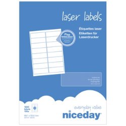 Best Value 16 Label Sheet -Laser Label 99.1 x 33.9mm 16 Per Sheet - Box of 1600 Labels