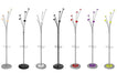 Alba Festival Coat Stand 5 Pegs Black and Silver Grey PMFESTY N