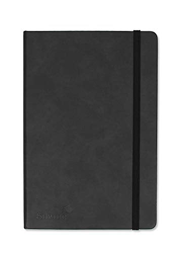 Best Value Silvine A5 Executive Soft Feel Notebook Black. 160 Pages (80 Sheets) Ruled 7mm feint. Ref 197BK (148 x 212mm)