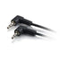 C2G Value Series - Audio cable - stereo mini jack male to stereo mini jack male - 1 m - shielded - black - 90░ connector, right-angled connector