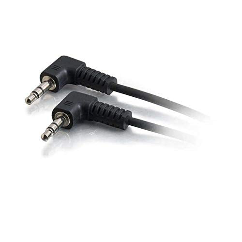 C2G Value Series - Audio cable - stereo mini jack male to stereo mini jack male - 1 m - shielded - black - 90░ connector, right-angled connector