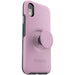 OtterBox Otter + Pop Symmetry Series - Back cover for mobile phone - polycarbonate, synthetic rubber - mauveolous - for Apple iPhone XR