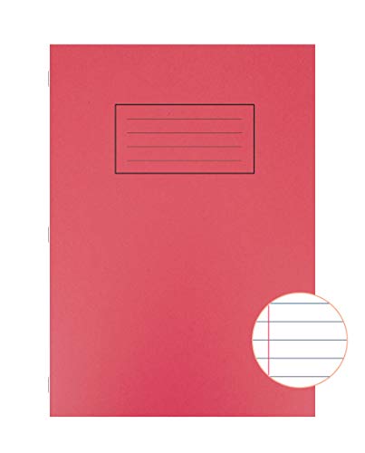 Best Value Silvine Exercise Book Ruled and Margin 80 Pages A4 Red Ref EX107 [Pack of 10]