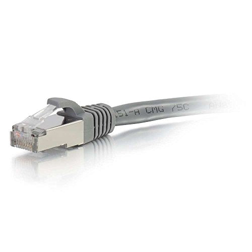 C2G Cat6a Booted Shielded (STP) Network Patch Cable - Patch cable - RJ-45 (M) to RJ-45 (M) - 15 m - STP - CAT 6a - molded, snagless, stranded - grey