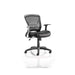 Zeus Chair Black Fabric Black Mesh Back With Arms OP000140