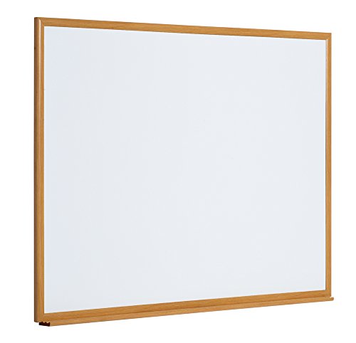 Best Value Bi-Office Earth-it Executive-Not Magnetic Enamel Whiteboard 900x 600mm, Oak