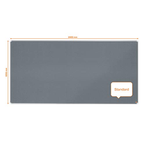 Nobo Premium Plus Grey Felt Notice Board 2400X1200Mm Dd