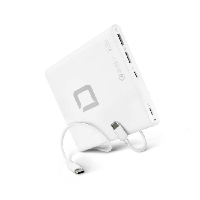 DICOTA Laptop Charger Universal PRO USB-C - Power adapter - AC - 120 Watt - output connectors: 4 - United Kingdom, Europe - white