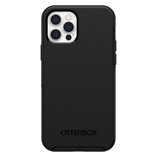 OtterBox Symmetry Series - Back cover for mobile phone - polycarbonate, synthetic rubber - black - for Apple iPhone 12, 12 Pro