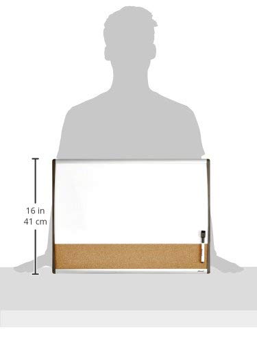 Best Value Rexel Magnetic Dry Wipe Personal Whiteboard / Cork Noticeboard, 585 x 430 mm, Arched Frame, Includes Marker, Magnets and Fitting Kit, White, 1903810