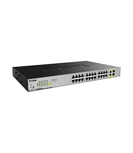 D-Link DGS 1026MP - Switch - unmanaged - 24 x 10/100/1000 (PoE) + 2 x combo Gigabit SFP - desktop, rack-mountable - PoE (370 W)